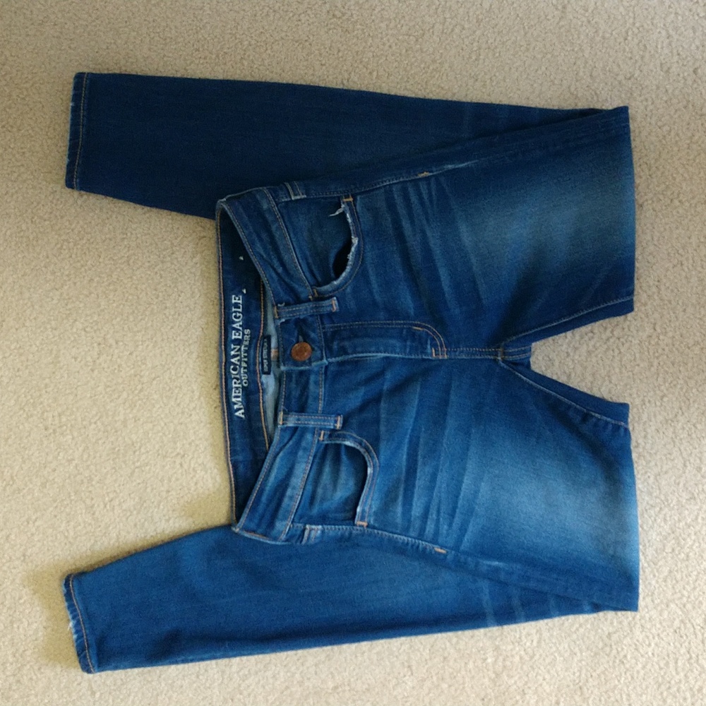 American Eagle Super Stretch X Jeans Leggings Distressed